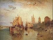 Joseph Mallord William Turner Cologne:The arrival of a packet-boat:evening oil painting picture wholesale